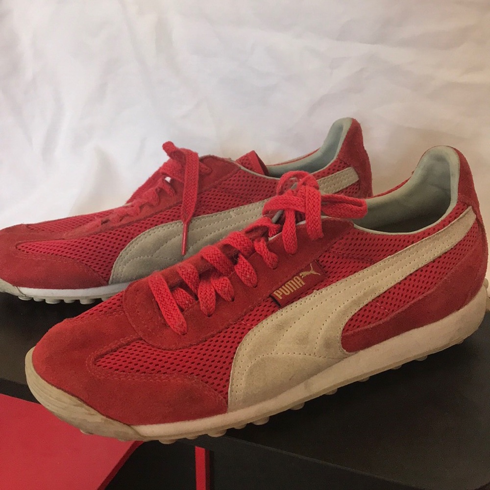 Puma Suede/Mesh Red Sneakers Size 8
